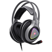 Audífonos Antryx Thunder Silver RGB Con Micrófono Adaptador USB C