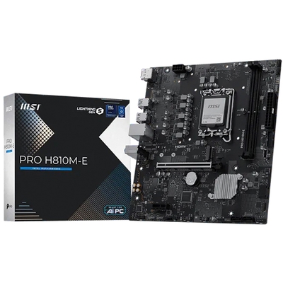 Adquiere tu Placa Para PC MSI PRO H810M-E Intel H810 1851 HDMI DP en nuestra tienda informática online o revisa más modelos en nuestro catálogo de Placas Madre MSI 