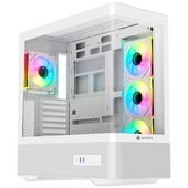 Case Gamer FX-830 Blanco ARGB 4 Ventiladores Sin Fuente
