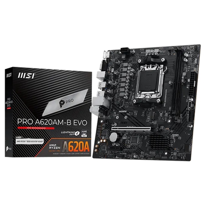 Adquiere tu Placa MSI PRO A620AM-B EVO AMD A620A AM5 HDMI VGA en nuestra tienda informática online o revisa más modelos en nuestro catálogo de Placas Madre MSI 