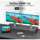 Adquiere tu Splitter HDMI 1 x 2 V2.0 UHD 4K 60Hz Netcom en nuestra tienda informática online o revisa más modelos en nuestro catálogo de Splitters y Conmutadores Netcom
