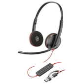 Auriculares Estéreo Poly Blackwire 3220 USB C Micrófono