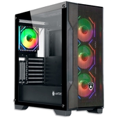 Case Gamer FX 710U ARGB 4 Fans Vidrio USB Tipo C Negro