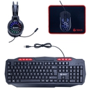 Kit Gamer Teros TE-5016S Teclado Mouse Auriculares Mousepad