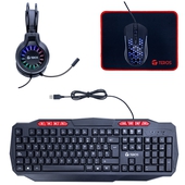 Kit Gamer Teros TE-5016S Teclado Mouse Auriculares Mousepad