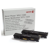 Toner Xerox 106R02782, Phaser 3052, 3260, 3215, 3225, negro Dual Pack (6K)