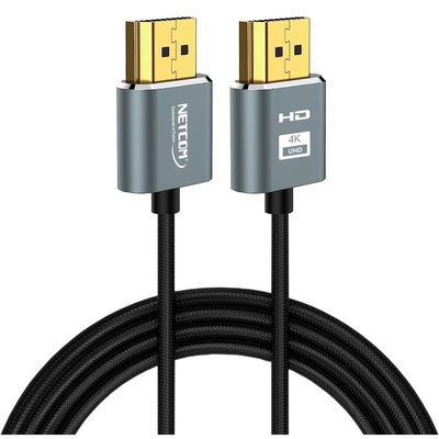 Adquiere tu Cable Slim HDMI Netcom 4K 60Hz v2.0 32AWG 10 Mts Nylon en nuestra tienda informática online o revisa más modelos en nuestro catálogo de Cables de Video Netcom