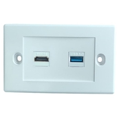 Placa De 1 Jack HDMI V2.0 y 1 Jack USB V3.0 Trautech