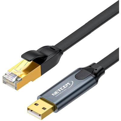 Adquiere tu Cable Consola USB a RJ45 Netcom 1.8 Metros Solo Datos en nuestra tienda informática online o revisa más modelos en nuestro catálogo de Cables de Datos y Carga Netcom