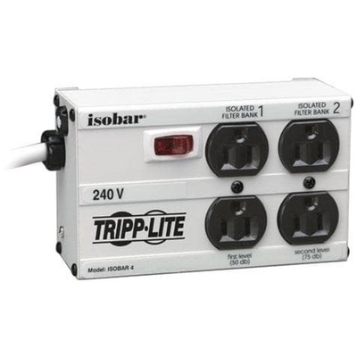 Adquiere tu Supresor de sobretensiones TrippLite Isobar 10A 4 tomas 1.8m en nuestra tienda informática online o revisa más modelos en nuestro catálogo de Estabilizadores TRIPP-LITE
