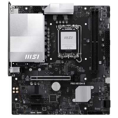 Adquiere tu Placa MSI PRO H810M-B Intel H810 LGA 1851 HDMI DP en nuestra tienda informática online o revisa más modelos en nuestro catálogo de Placas Madre MSI 
