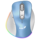 Mouse Genius Ergo 9000S Pro Recargable Dual BT Silent RGB