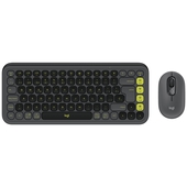Teclado Logitech y Mouse POP Icon Wireless Bluetooth Graphite Combo