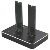 Clonador De Disco Sólido Dual M.2 SATA y NVME Netcom