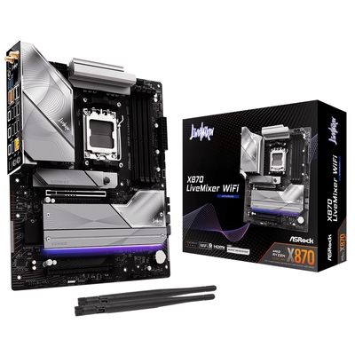 Adquiere tu Placa DDR5 AsRock X870 LiveMixer WiFi HDMI en nuestra tienda informática online o revisa más modelos en nuestro catálogo de Placas Madre AsRock