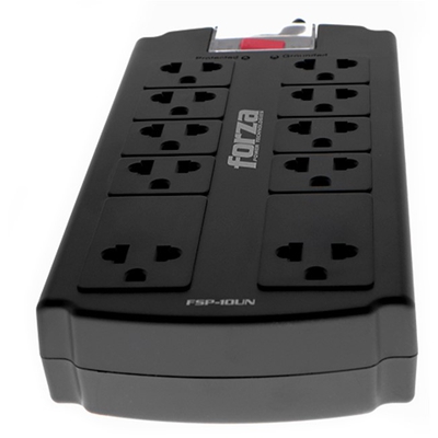 Adquiere tu Supresor De Picos Forza FSP-10UN 1800W 10 Salidas 110V/220V en nuestra tienda informática online o revisa más modelos en nuestro catálogo de Estabilizadores Forza