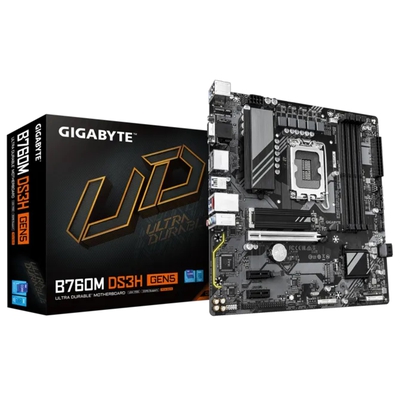 Adquiere tu Placa Gigabyte B760M DS3H Gen5 Intel B760 1700 HDMI DP VGA en nuestra tienda informática online o revisa más modelos en nuestro catálogo de Placas Madre Gigabyte