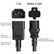 Adquiere tu Cable De Poder C14 a NEMA 5-15P Netcom De 1.80 Metros en nuestra tienda informática online o revisa más modelos en nuestro catálogo de Cables de Poder Netcom