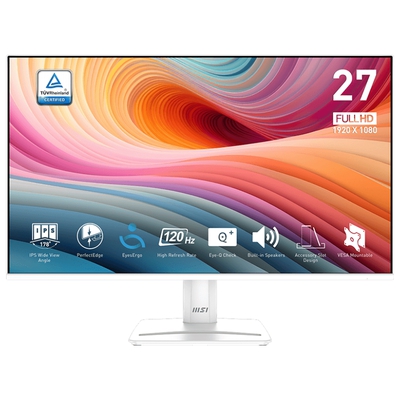 Adquiere tu Monitor MSI PRO MP275W E2 27" 120Hz HDMI DP VGA Blanco en nuestra tienda informática online o revisa más modelos en nuestro catálogo de Monitores MSI 