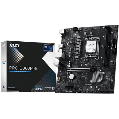 Adquiere tu Placa MSI PRO B860M-E Intel B860 LGA1851 HDMI DP en nuestra tienda informática online o revisa más modelos en nuestro catálogo de Placas Madre MSI 