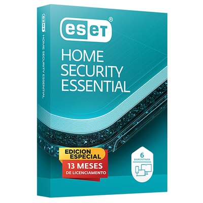 Adquiere tu Antivirus ESET Home Security Essential 2026 6 PCs 12 Meses en nuestra tienda informática online o revisa más modelos en nuestro catálogo de Antivirus ESET