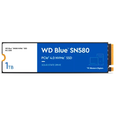 Adquiere tu Disco Sólido M.2 NVMe 1.4b 1TB WD Blue SN580 PCIe 4.0x4 en nuestra tienda informática online o revisa más modelos en nuestro catálogo de Discos Sólidos M.2 Western Digital