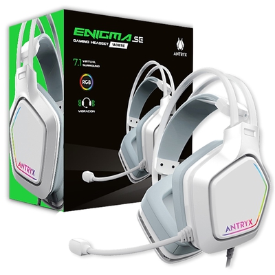 Adquiere tu Audífono ANTRYX ENIGMA SE USB 7.1 Micrófono Vibrador Blanco en nuestra tienda informática online o revisa más modelos en nuestro catálogo de Auriculares y Micrófonos Antryx