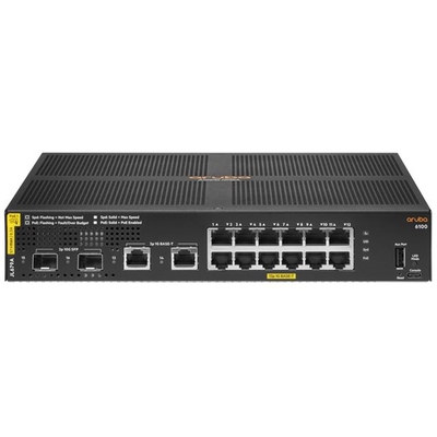 Adquiere tu Switch Aruba 6100 12G CL4 2SFP+ 139W Clase 4 PoE 16 Puertos en nuestra tienda informática online o revisa más modelos en nuestro catálogo de Switch de distribución Aruba Networks