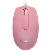 Mouse Teros TE-1221S 1000 DPI USB 3 Botones Rosado