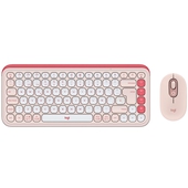 Kit Teclado y Mouse Inalámbricos Logitech Pop Icon Rosado