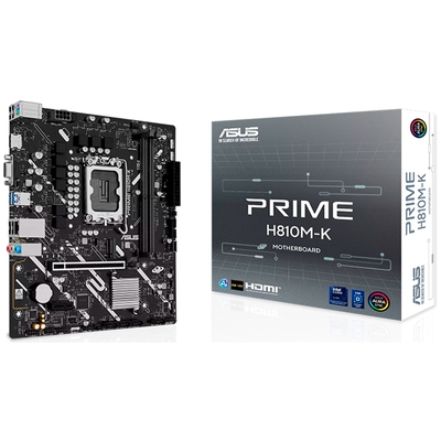 Adquiere tu Placa Asus PRIME H810M-K Intel H810 LGA1851 VGA Displayport en nuestra tienda informática online o revisa más modelos en nuestro catálogo de Placas Madre Asus