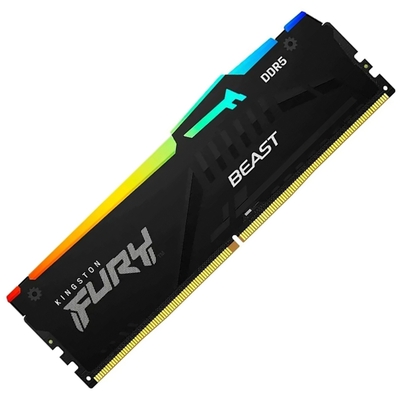 Adquiere tu Memoria DDR5 16GB Kingston Fury Beast 6400Mhz CL32 1.4V RGB en nuestra tienda informática online o revisa más modelos en nuestro catálogo de DIMM DDR5 Kingston