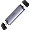 Case Dual Para Discos M.2 PCIe Nvme a USB-C y USB-A Ugreen