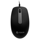 Mouse Teros TE-1220S 1000 Dpi USB 3 Botones Negro