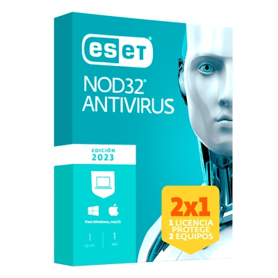 Adquiere tu Antivirus Eset NOD32 2023 2 PCs 1 año en nuestra tienda informática online o revisa más modelos en nuestro catálogo de Antivirus ESET